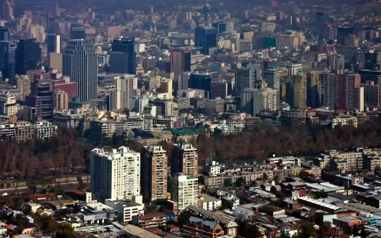 Santiago de Chile. Toma aérea
