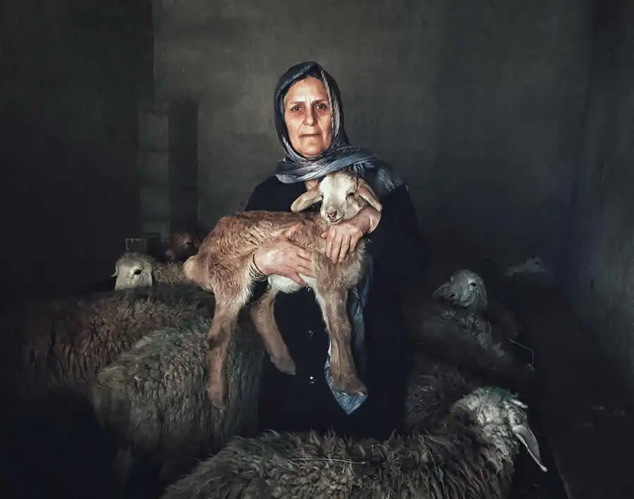 retratos rurales iraníes, fotografía documental, vida rural iraní, Hojjat Hamidi, iPhone photography